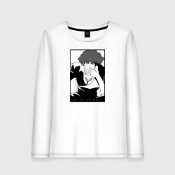 Лонгслив хлопковый женский Cowboy Bebop Spike Spiegel, цвет: белый