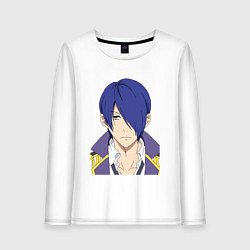 Лонгслив хлопковый женский Аой Суминомия каллиграфист, цвет: белый