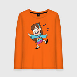 Лонгслив хлопковый женский Поющий свитер Мэйбл, цвет: оранжевый