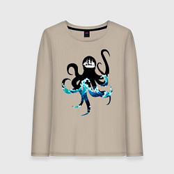 Женский лонгслив Осьминог Монстр Корабль