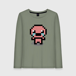 Лонгслив хлопковый женский Pixel isaac, цвет: авокадо