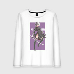 Лонгслив хлопковый женский Ниер Nier, цвет: белый