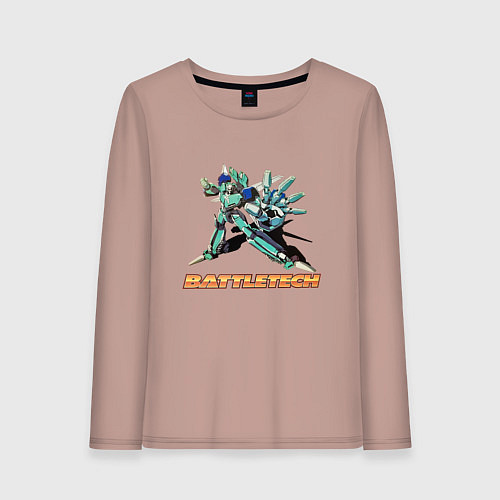 Женский лонгслив Battletech Comics / Пыльно-розовый – фото 1