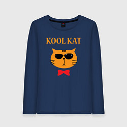 Лонгслив хлопковый женский Kool kat, цвет: тёмно-синий