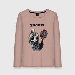 Лонгслив хлопковый женский Shovel, цвет: пыльно-розовый