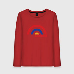 Лонгслив хлопковый женский Армения Armenia, цвет: красный