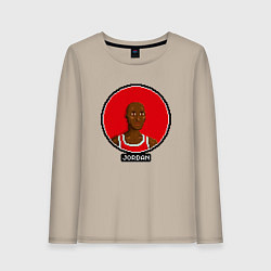 Лонгслив хлопковый женский Retro Jordan, цвет: миндальный