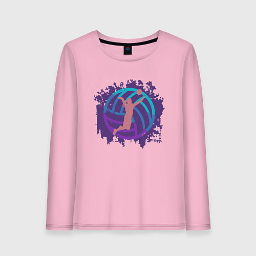 Женский лонгслив Violet Volleyball / Светло-розовый – фото 1