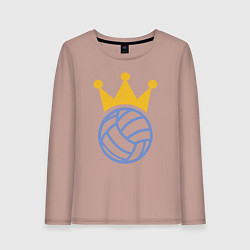 Лонгслив хлопковый женский Volleyball King, цвет: пыльно-розовый