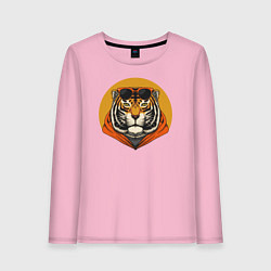 Лонгслив хлопковый женский Тигра стиль, цвет: светло-розовый