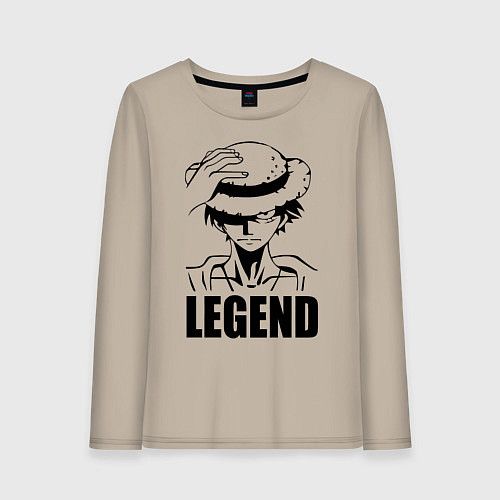Женский лонгслив Луффи Легенда One Piece / Миндальный – фото 1