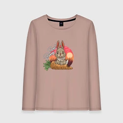 Лонгслив хлопковый женский Sweet Bunny, цвет: пыльно-розовый