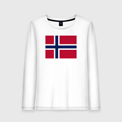 Женский лонгслив Норвегия Флаг Норвегии