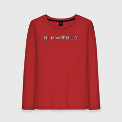Лонгслив хлопковый женский RimWorld logo, цвет: красный