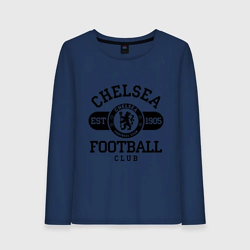 Женский лонгслив Chelsea Football Club / Тёмно-синий – фото 1