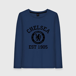 Лонгслив хлопковый женский Chelsea 1905, цвет: тёмно-синий
