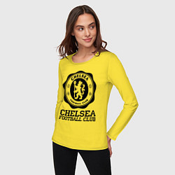 Лонгслив хлопковый женский Chelsea FC: Emblem, цвет: желтый — фото 2