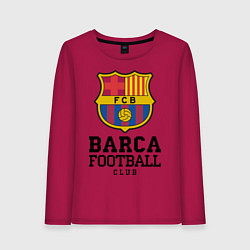 Лонгслив хлопковый женский Barcelona Football Club, цвет: маджента