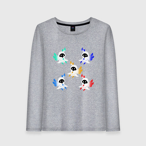 Женский лонгслив ЭЛЕМЕНТЫ ГЕНШИН / Меланж – фото 1