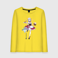Лонгслив хлопковый женский Официантка Ноэлль, цвет: желтый