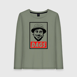 Лонгслив хлопковый женский Snatch: Dags, цвет: авокадо