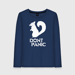 Женский лонгслив Dont panic white