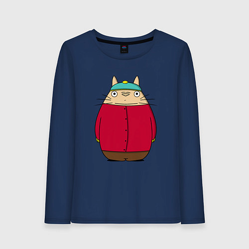 Женский лонгслив Totoro Cartman / Тёмно-синий – фото 1