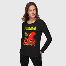 Лонгслив хлопковый женский RED HOT CHILI PEPPERS, цвет: черный — фото 2