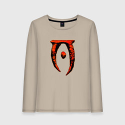 Лонгслив хлопковый женский Oblivion, цвет: миндальный