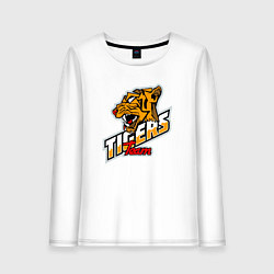 Лонгслив хлопковый женский Team Tigers, цвет: белый