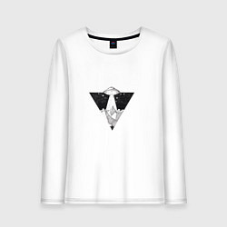 Женский лонгслив НЛО треугольник