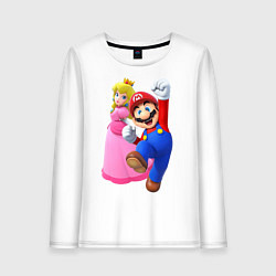 Лонгслив хлопковый женский Mario Princess, цвет: белый