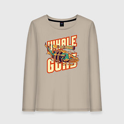 Женский лонгслив Боевой кит