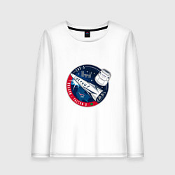 Лонгслив хлопковый женский SPACE X CRS-5, цвет: белый