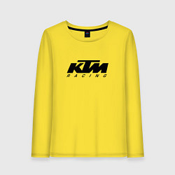 Лонгслив хлопковый женский КТМ МОТОКРОСС KTM RACING, цвет: желтый