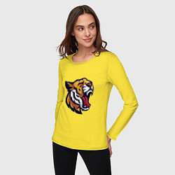 Лонгслив хлопковый женский Roar - Tiger, цвет: желтый — фото 2