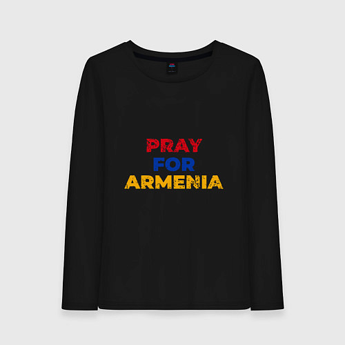 Женский лонгслив Pray Armenia / Черный – фото 1