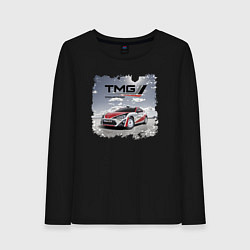 Лонгслив хлопковый женский Toyota TMG Racing Team Germany, цвет: черный