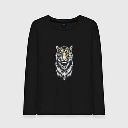 Лонгслив хлопковый женский King - Tiger, цвет: черный