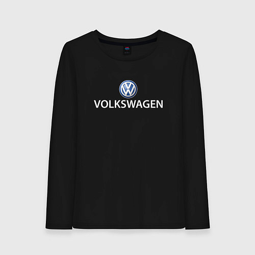 Женский лонгслив VOLKSWAGEN LOGO / Черный – фото 1