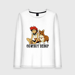 Лонгслив хлопковый женский Эйн & Эд, цвет: белый