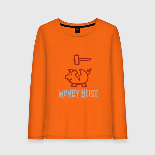 Женский лонгслив Копилка - Money Heist / Оранжевый – фото 1