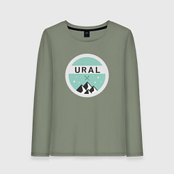 Лонгслив хлопковый женский УРАЛ 01, цвет: авокадо