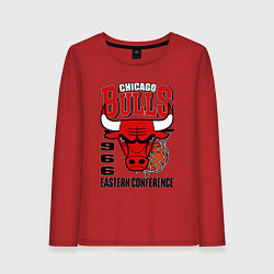 Лонгслив хлопковый женский Chicago Bulls NBA, цвет: красный