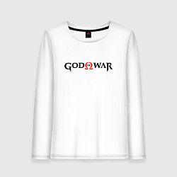 Лонгслив хлопковый женский GOD OF WAR LOGO BLACK RED, цвет: белый