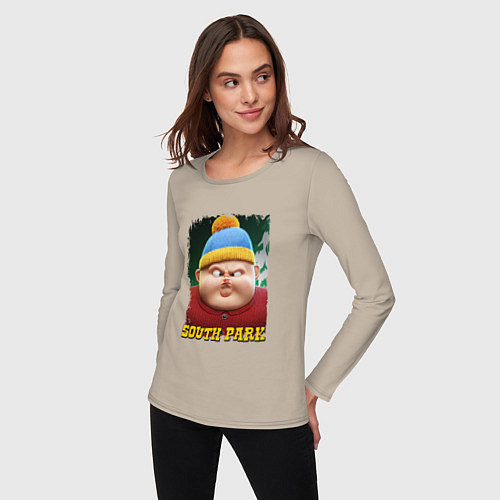 Женский лонгслив Eric Cartman 3D South Park / Миндальный – фото 3