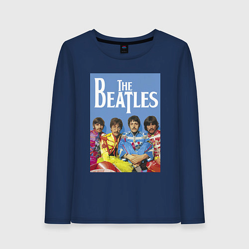Женский лонгслив The Beatles - world legend! / Тёмно-синий – фото 1