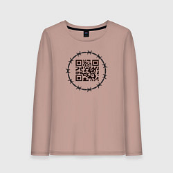 Женский лонгслив QR за колючкой 2