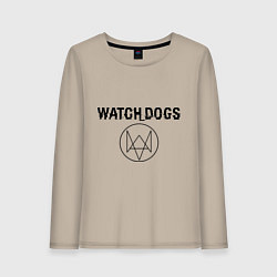Лонгслив хлопковый женский Watch Dogs, цвет: миндальный