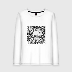 Женский лонгслив QR Skull